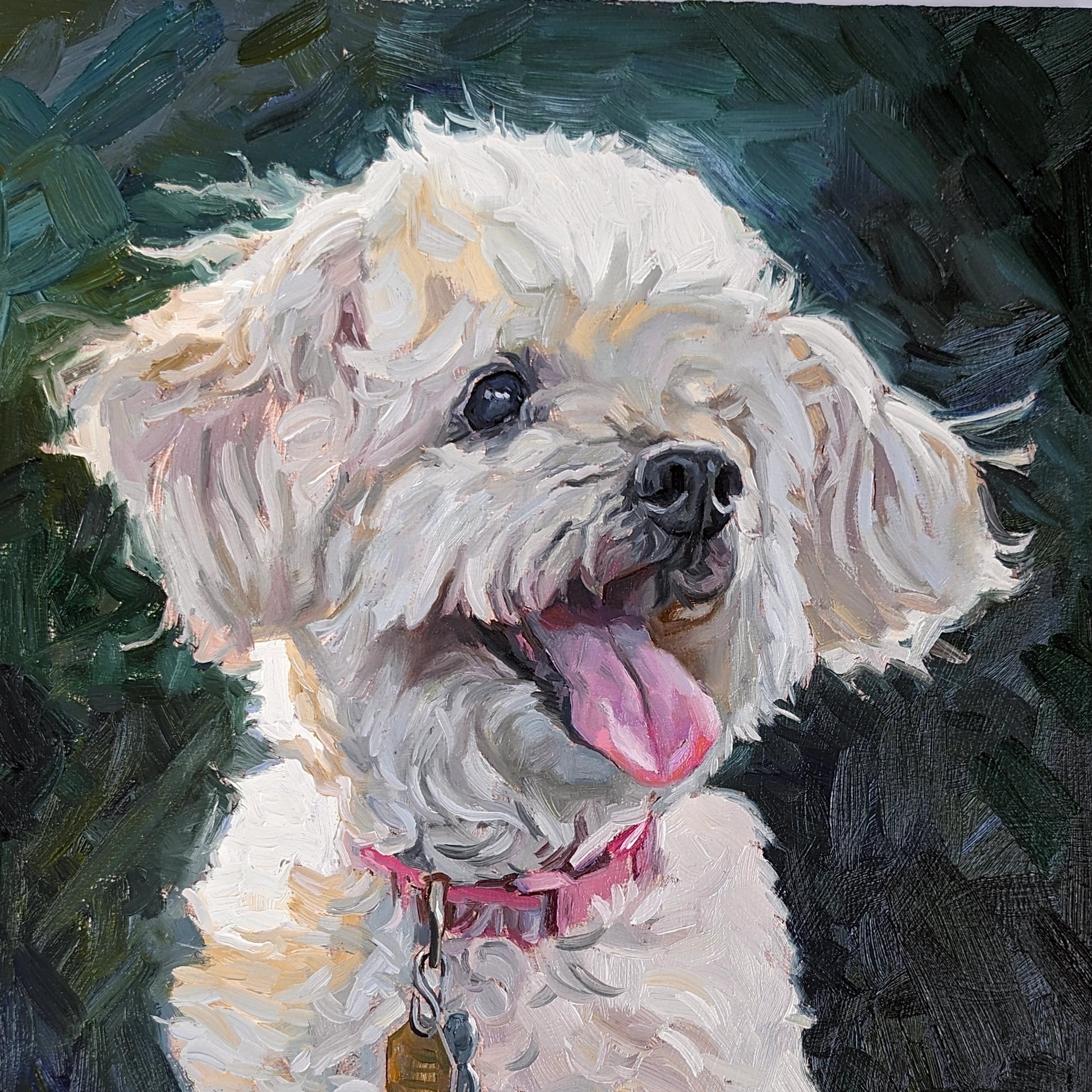 Custom Hand-Painted Oil Painting of Your Pet from Photo -Drawiind