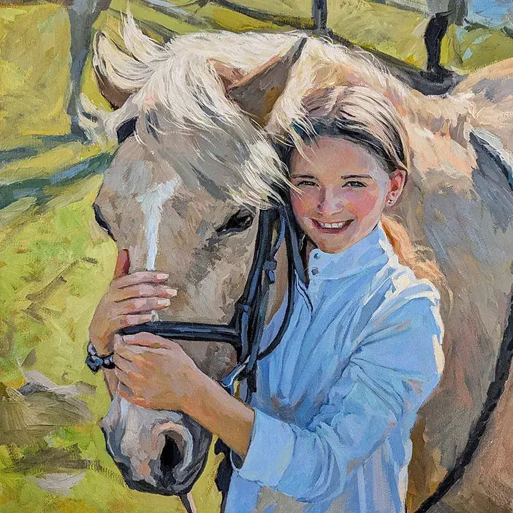 Custom Hand-Painted Oil Portrait Painting of a Person from Your Photo - Drawiind