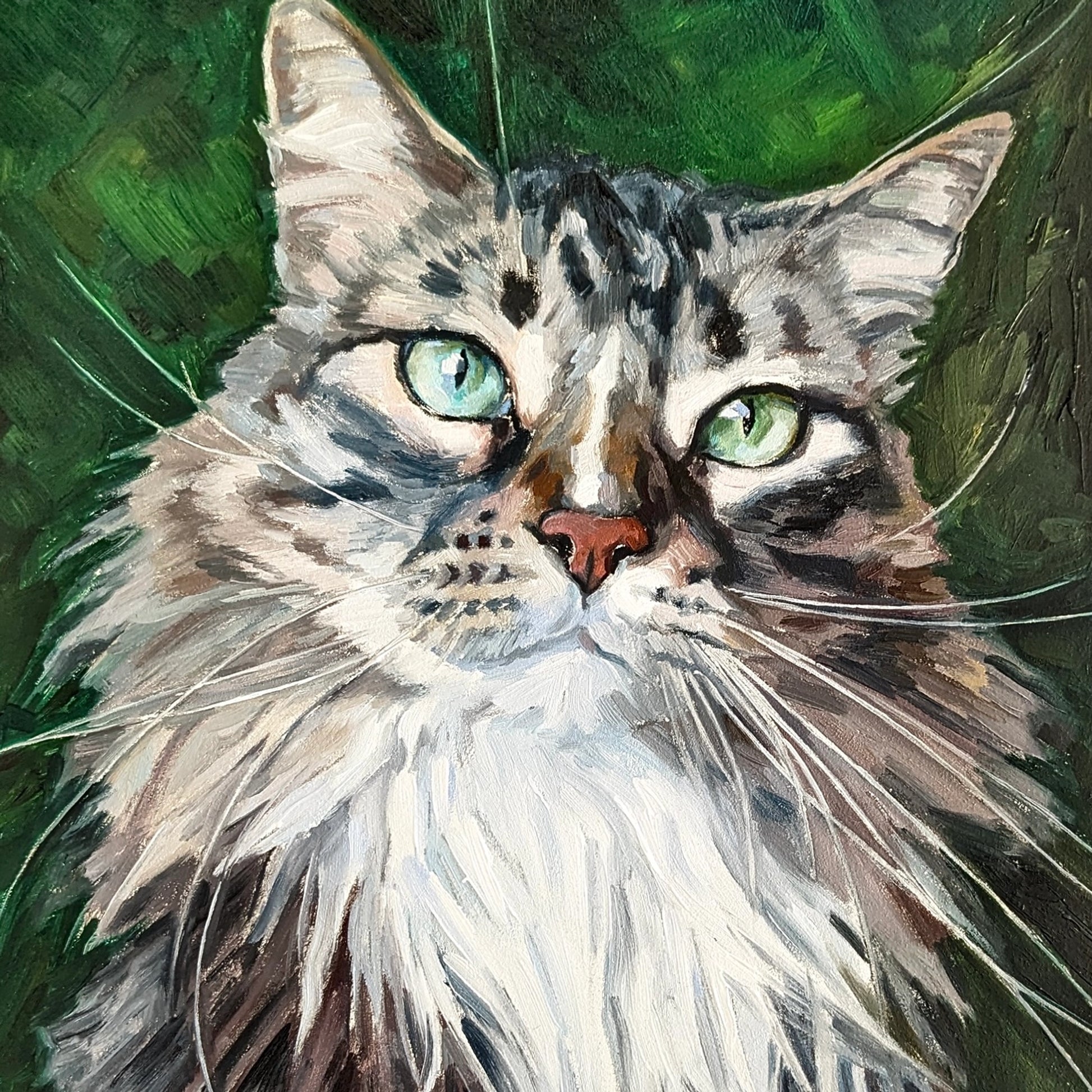 Custom Hand-Painted Oil Painting of Your Pet from Photo -Drawiind