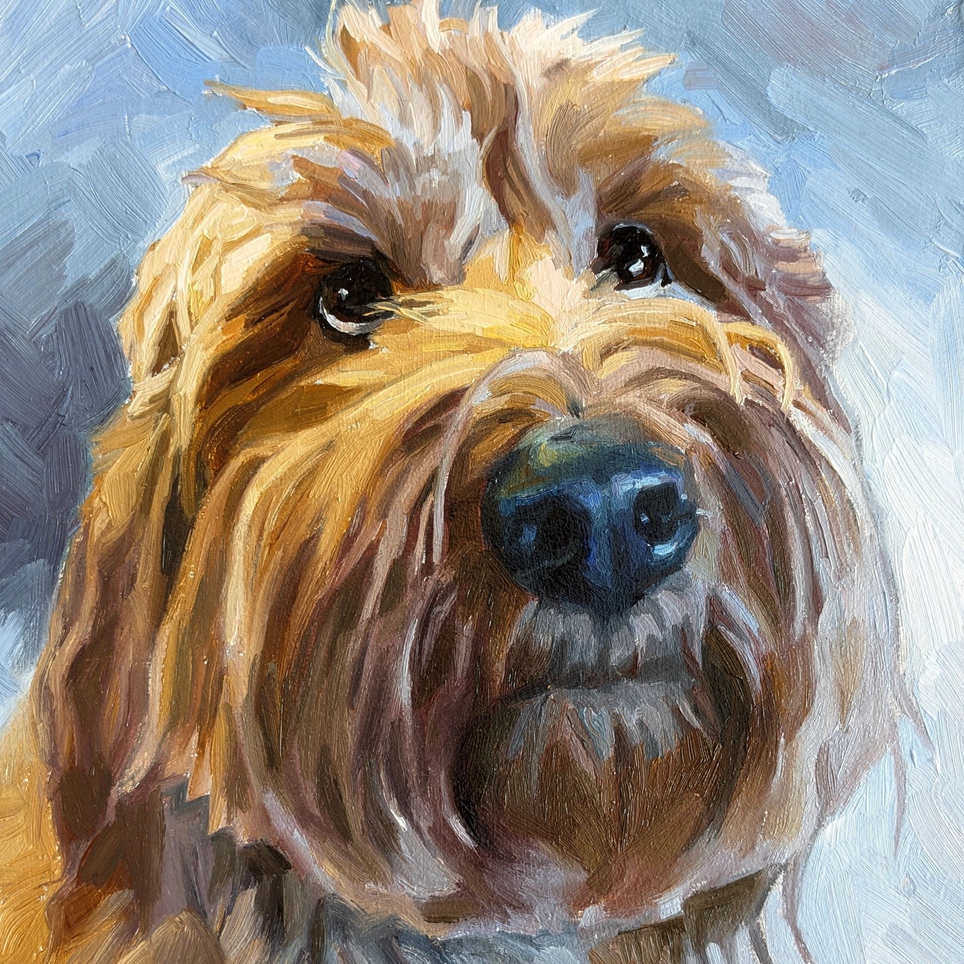 Custom Hand-Painted Oil Painting of Your Pet from Photo -Drawiind