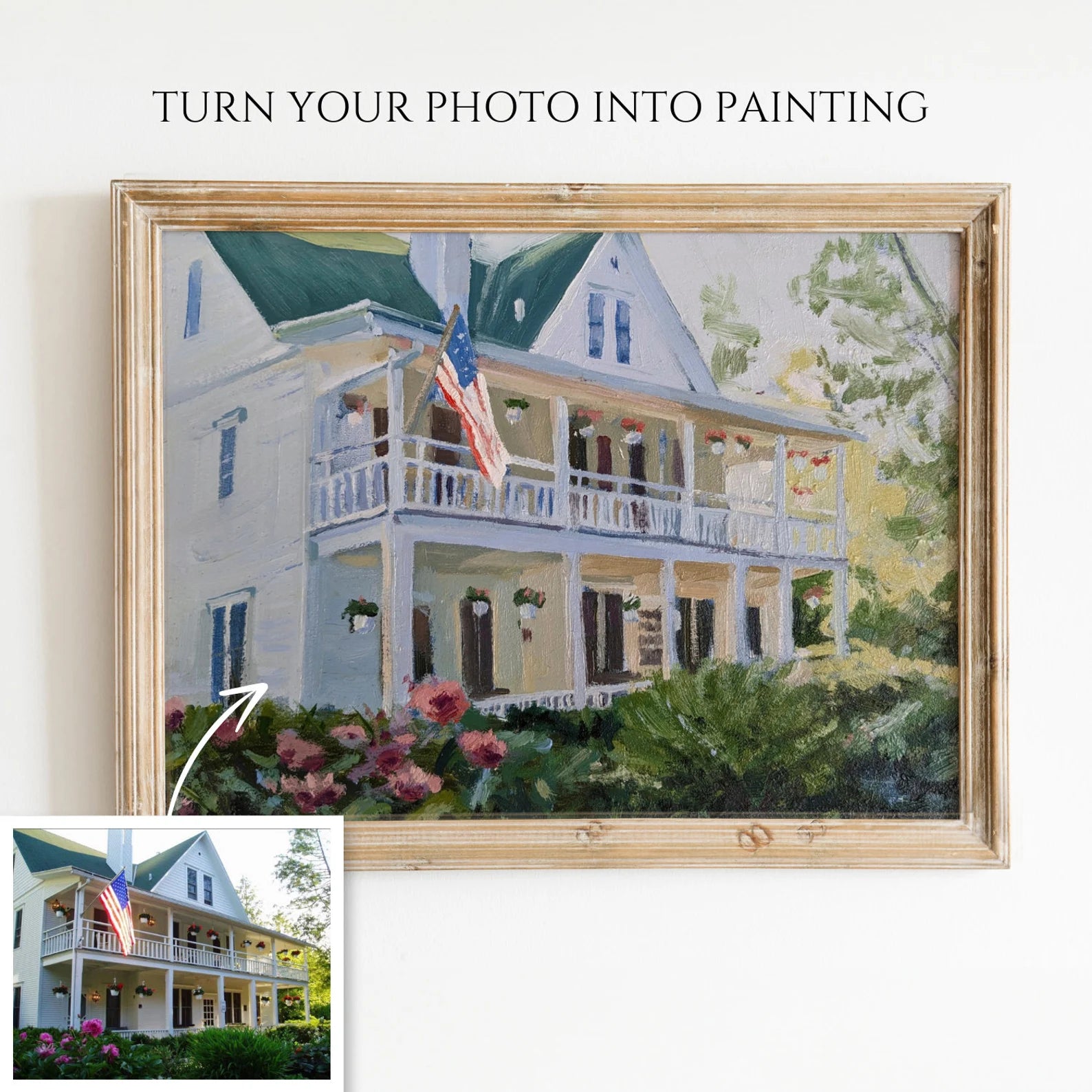 Custom Hand-Painted Oil Painting of Your House from Photo - Drawiind