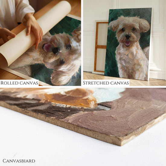 Custom Hand-Painted Oil Painting of Your Pet from Photo -Drawiind