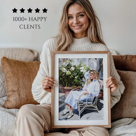 Custom Hand-Painted Oil Portrait Painting of a Person from Your Photo - Drawiind