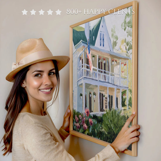 Custom Hand-Painted Oil Painting of Your House from Photo - Drawiind