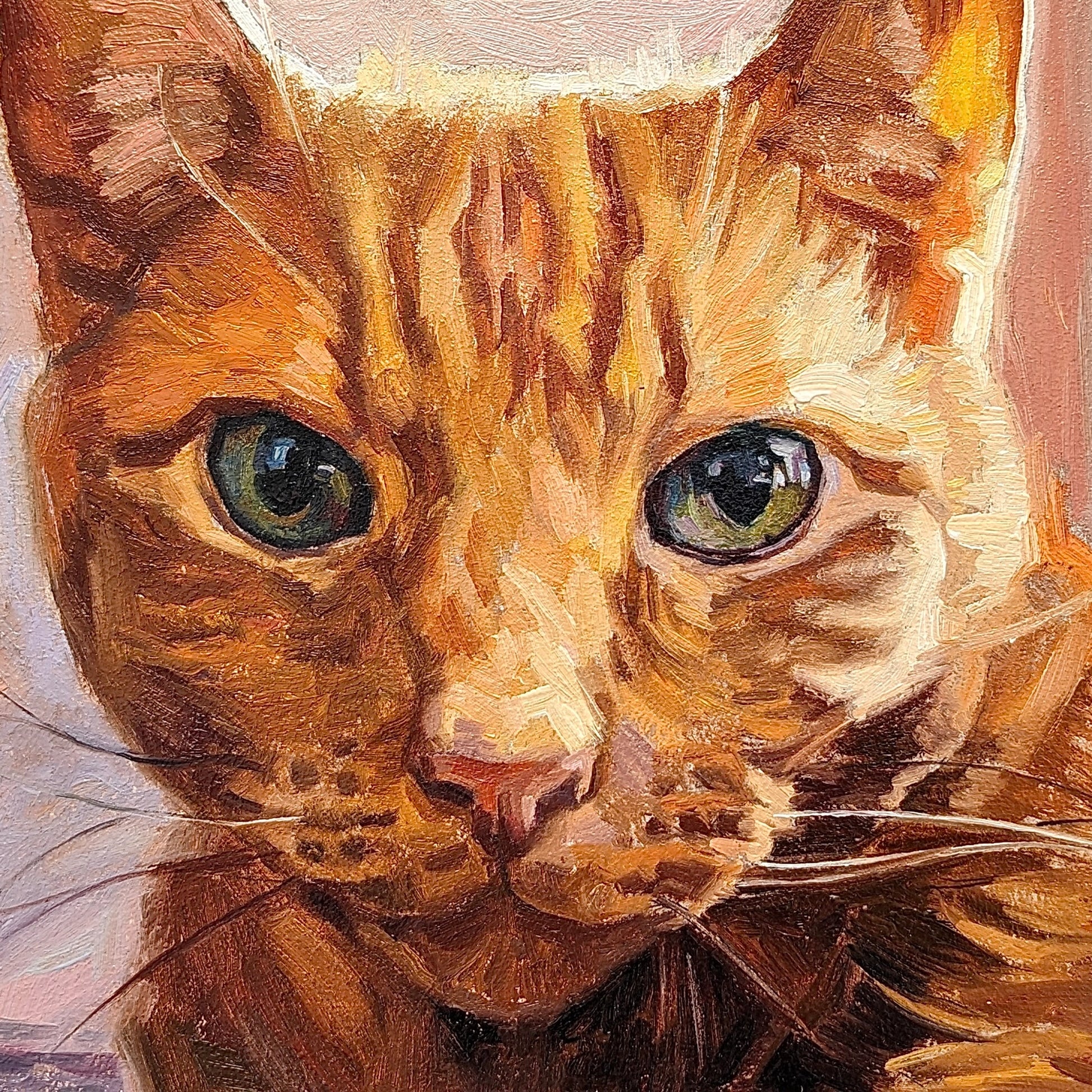 Custom Hand-Painted Oil Painting of Your Pet from Photo -Drawiind