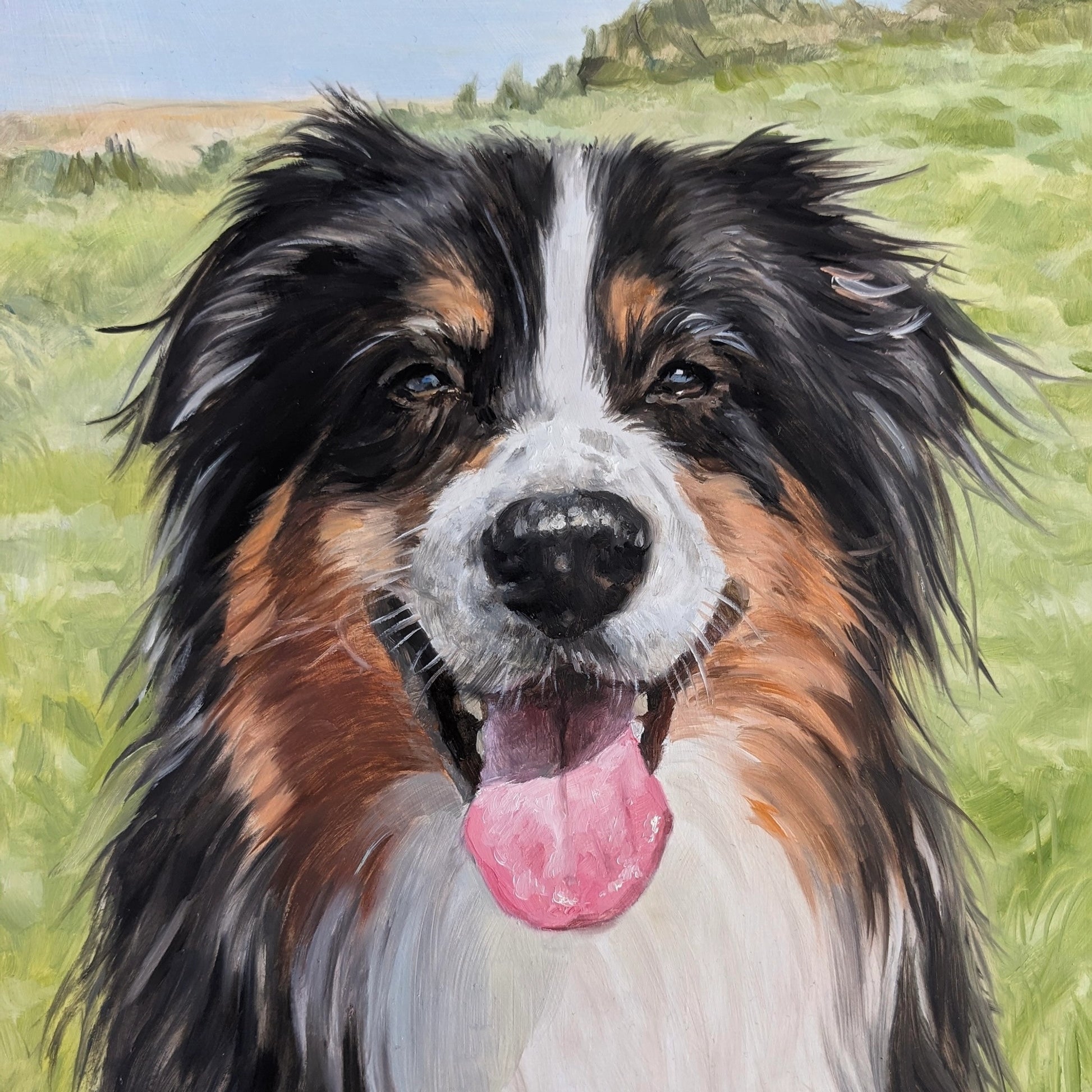 Custom Hand-Painted Oil Painting of Your Pet from Photo -Drawiind