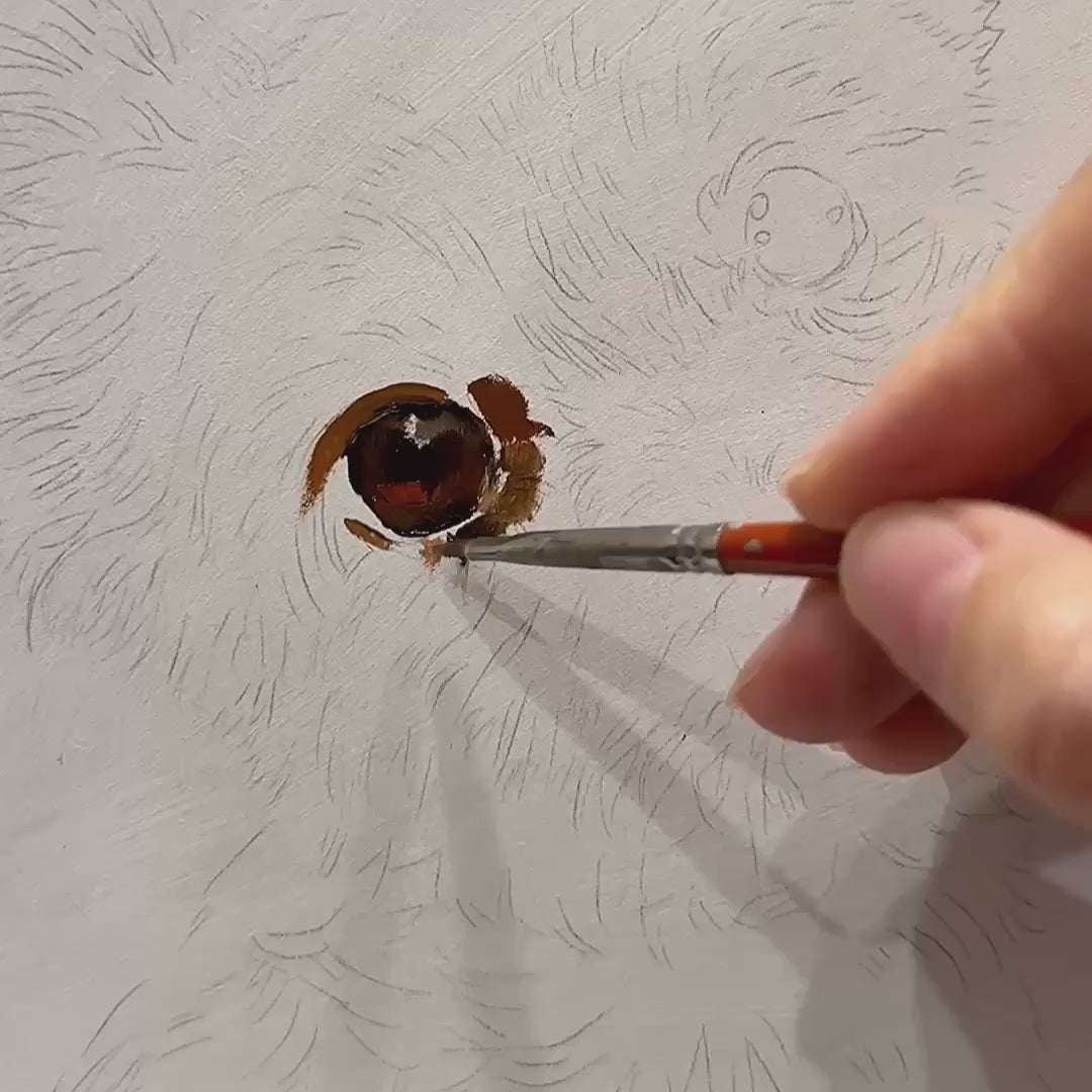 Custom Hand-Painted Oil Painting of Your Pet from Photo -Drawiind